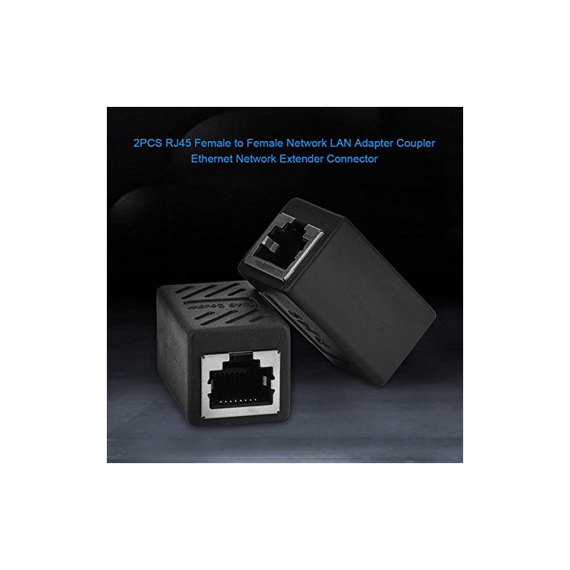 Cuifati Acoplador Ethernet RJ45, Adaptador Extensor de Cable Ethernet, Conector