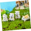 Ipetboom 6pcs Resin Hamster Ornaments Cute Succulent Landscape Creative DIY