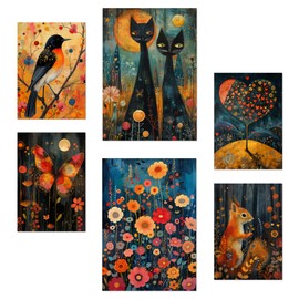 Nacnic Set of 6 posters animals and nature inspired by Rosina Wachtmeister design illustrations to decorate the walls of your home. Rooms A3 & A4 frameless