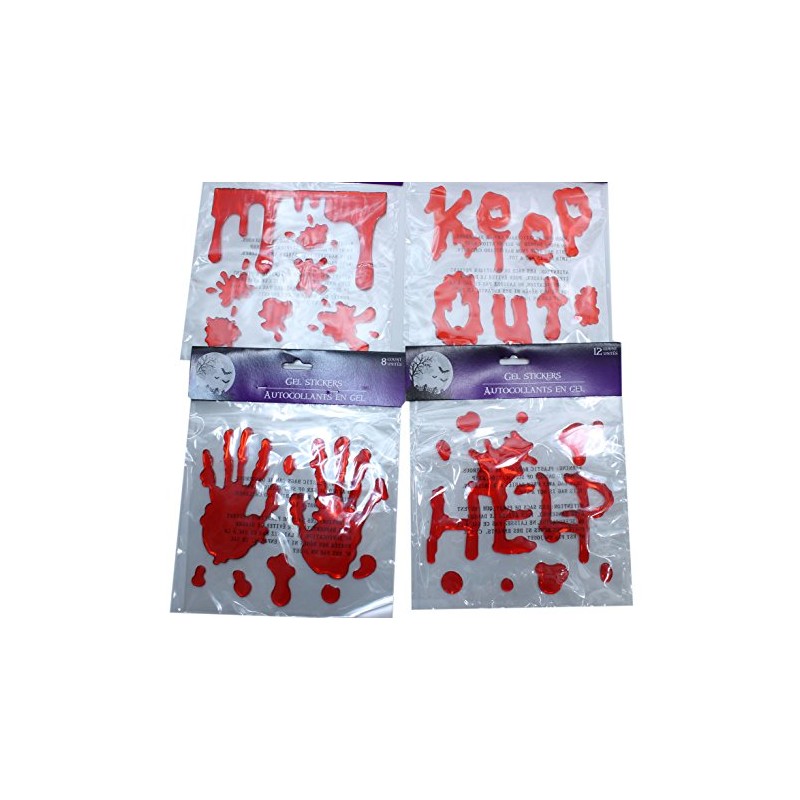 Bundle of 4 Items Bloody Hand Dripping Spatter Help Keep