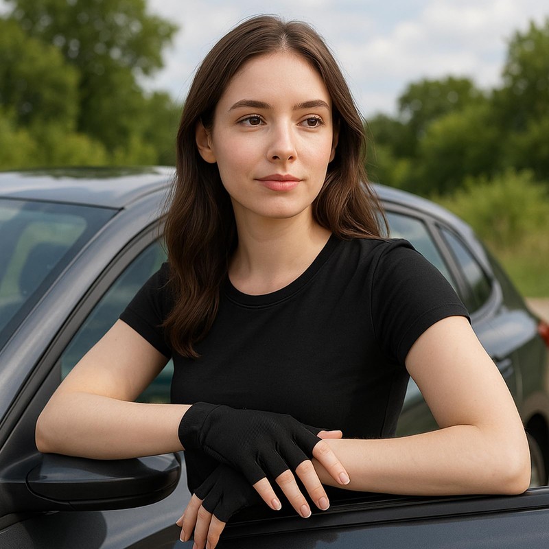 Tweruna 2 Pairs Sun Gloves for Women UV Protection, Fingerless