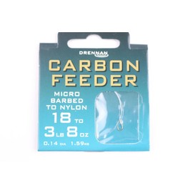 Drennan Carbon Feeder Hooks To Nylon - Size 18 to 3lb 8oz