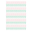 100pcs Paper Clips Portable Mini Electroplating Green Tree Pink Strawberry