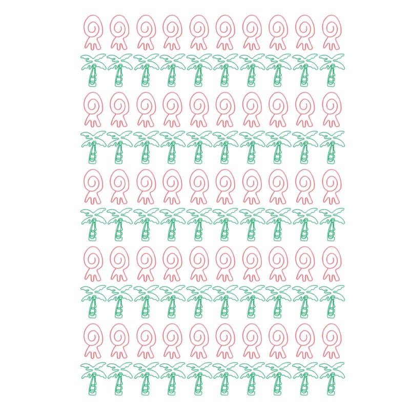 100pcs Paper Clips Portable Mini Electroplating Green Tree Pink Strawberry