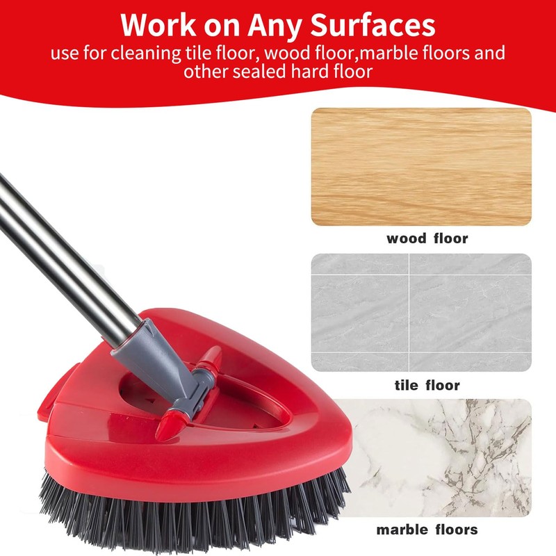 Gelapa Spin Mop Scrub Brush, Spin Mop Head Refill Compatible