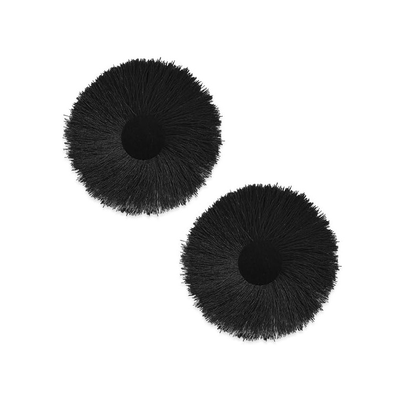 Expo International Desmond 2" Flat Bottom Fiber Poms Pair Applique,
