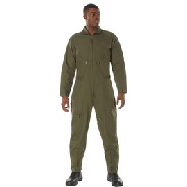 Rothco Flightsuit – Mens Pilot Coveralls – Costume Cosplay Jumpsuit, Olive Drab - L