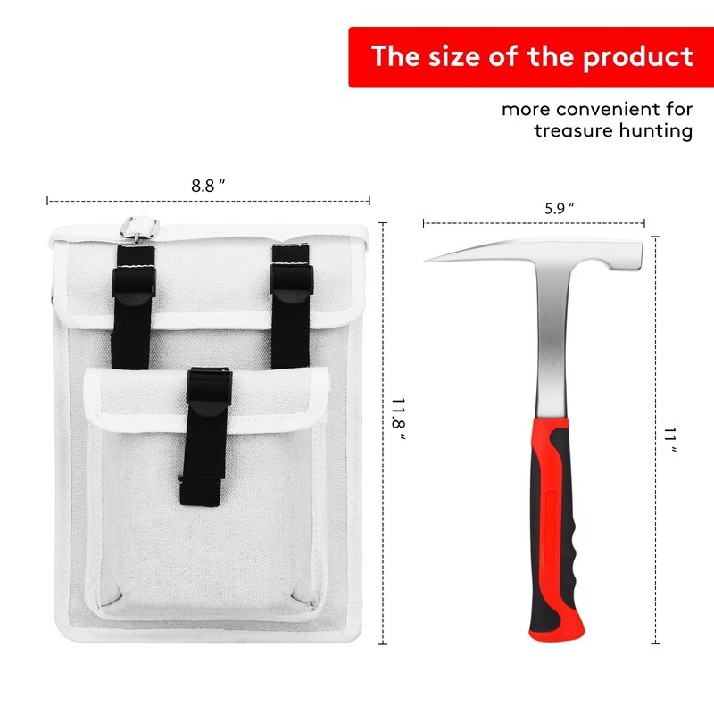 12 PCS Geology Rock Hammer Kit, 24oz Rock Pick Hammer,