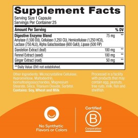 Olly Beat The Bloat | Hinchazón Abdominal | 25 Cápsulas Sabor Sin sabor