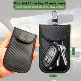 Faraday Pouch for Car Keys,2 Pack Faraday Key Fob Protector Bag,Car RFID Signal Blocking Pouch,Anti-Theft Car Security Cage