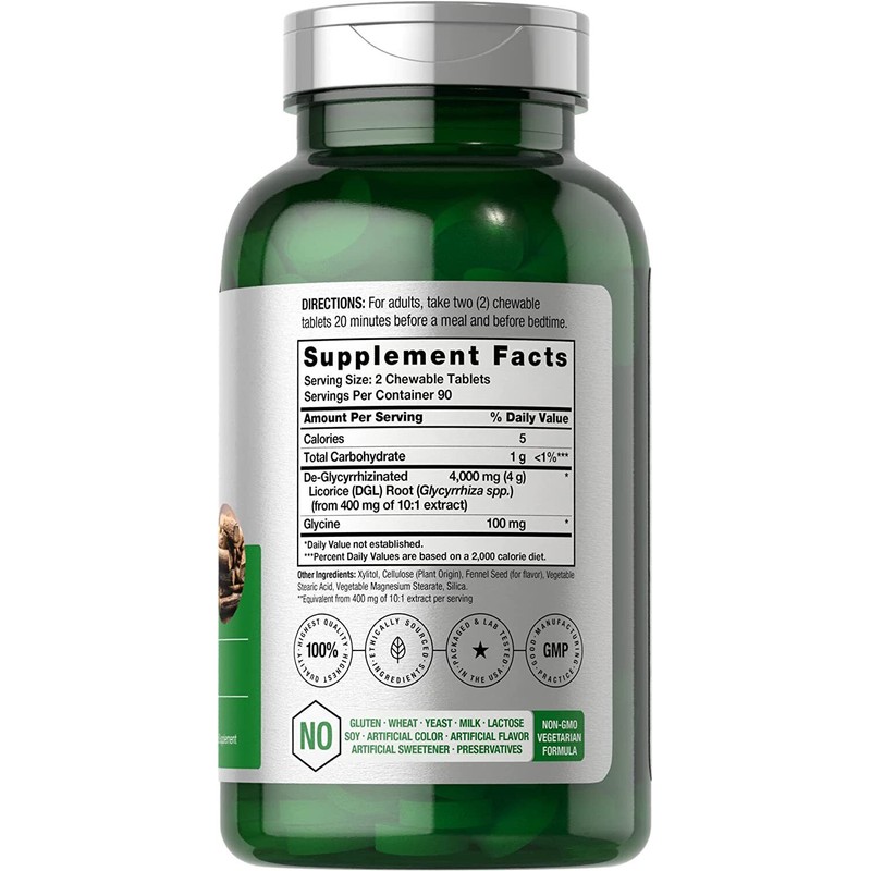 Horbäach DGL Licorice Chewable Tablets | 4000 mg | 180