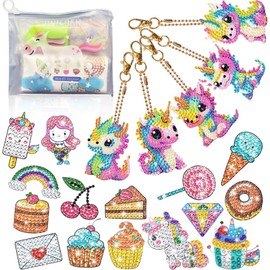Yiminu.DS Diamond Painting Children's Horses Girls Gift 4 5 6 7 8 9 10 Years Unicorn Craft Set Children Craft Set Sticker Keyring Toy