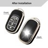 QBUC for Honda Key fob Cover with Keychain,Car Key Case
