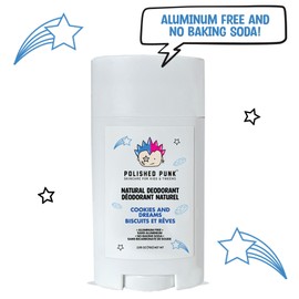 Polished Punk - Natural Deodorant for Kids, Teens and All Ages, Baking Soda and Aluminum-Free for Sensitive Skin | Cookies and Dreams Scent