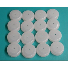 COLIBROX 16 New 1 1/4" Plastic White Wrought Iron Patio Chair Leg Insert Cups Glide Caps