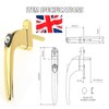 2 Heather UK Polished Gold Upvc Replacement Window Handles Double