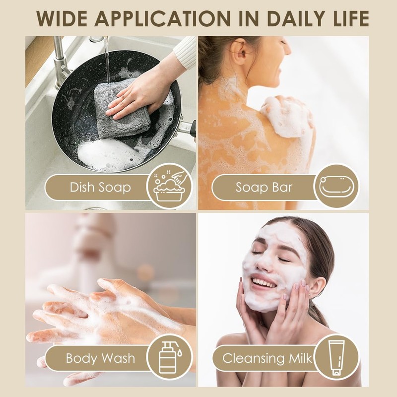 LICQIC 2 Pcs Sisal Soap Bag, Exfoliating Soap Bags for
