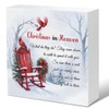 Cardinal Christmas Ornaments, Christmas in Heaven Empty Chair Wooden Plaque