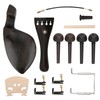 4/4 Violin Parts Tailpiece Ebony Tuning Pegs Chinrest Endpin Tuners