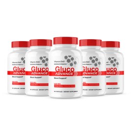 Gluco Advance (5 Pack) Gluco Advance Blood Support Capsules, GlucoAdvance Pills (300 Capsules)