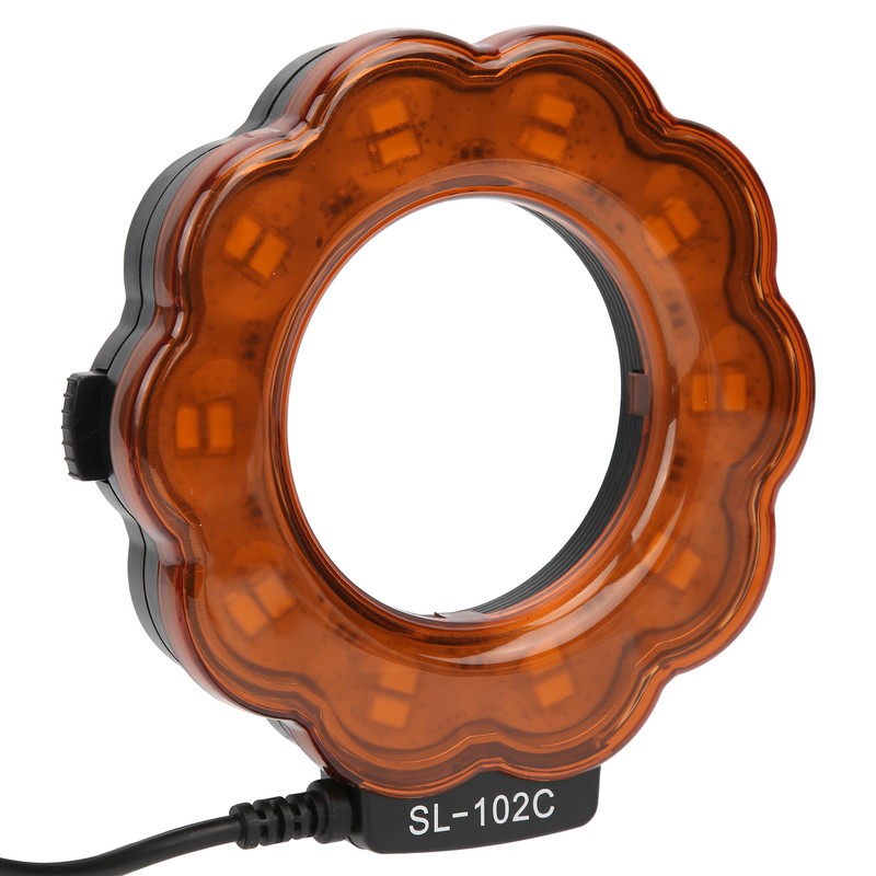 Camera Lens LED Lamp Ring Flash Light with 40.5/52/55/58/62/67/72/77mm Adapter