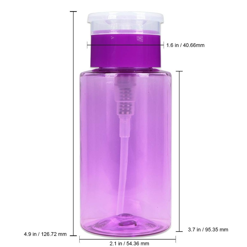 PANA 7 Oz Professional Alcohol-Labeled Push Down Liquid Pumping Empty
