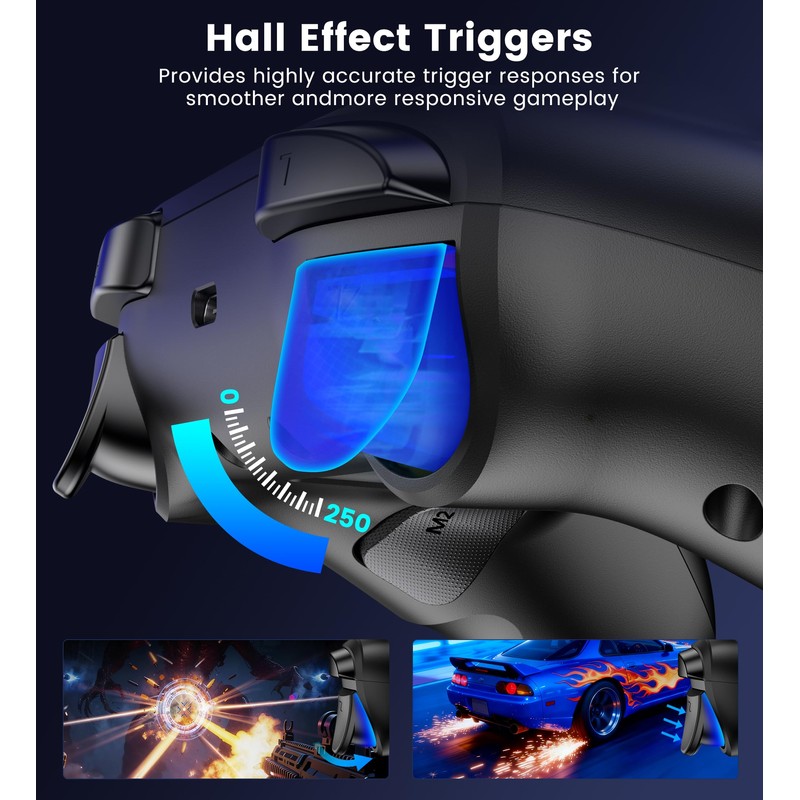 AIfasterfly PC Controller with Holder, Wireless Bluetooth Controller, 1000mAh Battery,