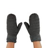 C.C Unisex Winter Warm Inner Fuzzy Lined Anti-Slip Cuff Mittens,