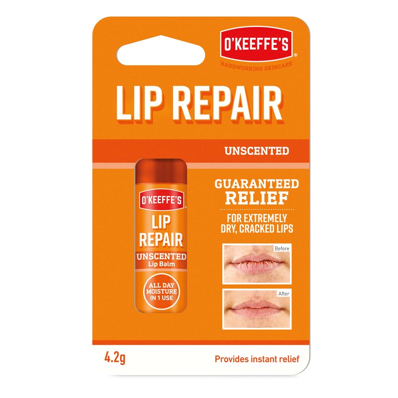 O'Keeffe's Lip Repair Lip Balm Unscented 4.2g & Lip Repair