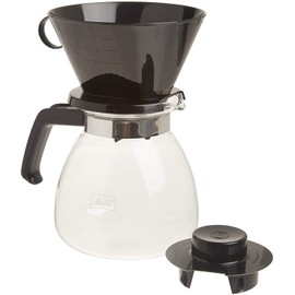 Melitta 52 oz. Pour-Over Coffee Brewer with Glass Carafe, Black