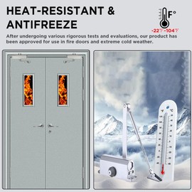 Automatic Door Closer for Home with Hold Open, Heavy Duty Adjustable Hydraulic Door Soft Closers, Self Closing Door Mechanism, Easy Install,Bear The Door Weight 55~99lb (Small)