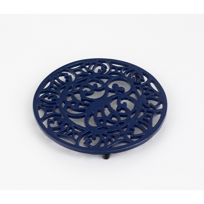 Victor RW107BL Octopus & Fish Trivet Blue, Cast Iron