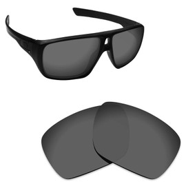 Alphax Black Chrome Mirrored Polarized Replacement Lenses for Oakley Dispatch 1 OO9090 Sunglasses
