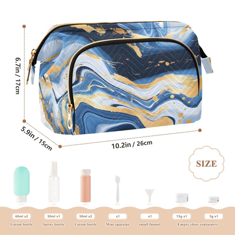 Travel Makeup Bag Cosmetic Bag Wide-open Pouch Toiletry bag Make