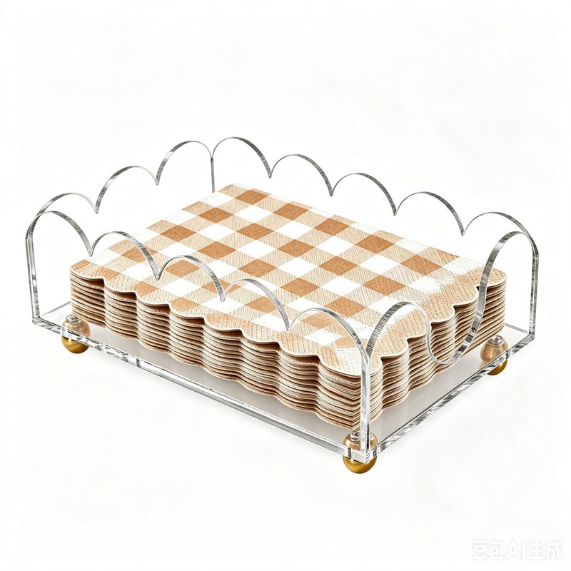 Acrylic Napkin Holder for Bathroom 9"x5" Guest Towel Holder for