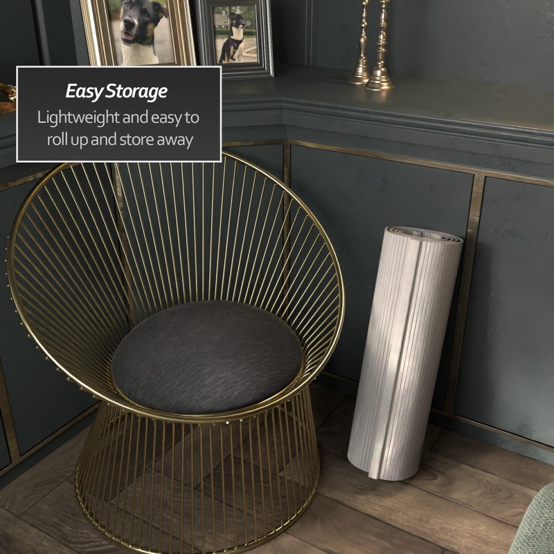 Red Lantern 2 ft. Short Bamboo Wave Screen - White