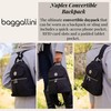 Baggallini Naples Convertible Backpack - Travel Sling Crossbody - 12"