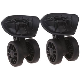 A89 GepäCkräDer Suitcase Double Row Wheels Hardware Repair Kit 360° Spinner Wheels Robust Wheel 1 Pair Black