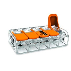 WAGO 221-615 Lever-Nuts® - 5-Conductor Compact Splicing Connectors for 10 AWG (Box of 25)