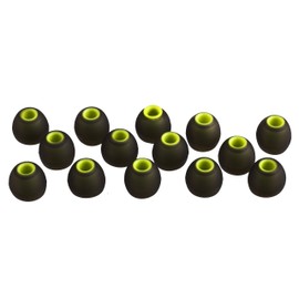 Xcessor (L 7 Paar (14 Stück) Silikon-Ersatz-Ohrhörer Groß Größe Ersatz-Ohrstöpsel für Beliebte In-Ear-Kopfhörer. Schwarz/Grün