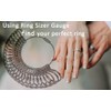 Meowoo Metal Ring Sizer Measuring Tool with Magnifier, Metal Ring