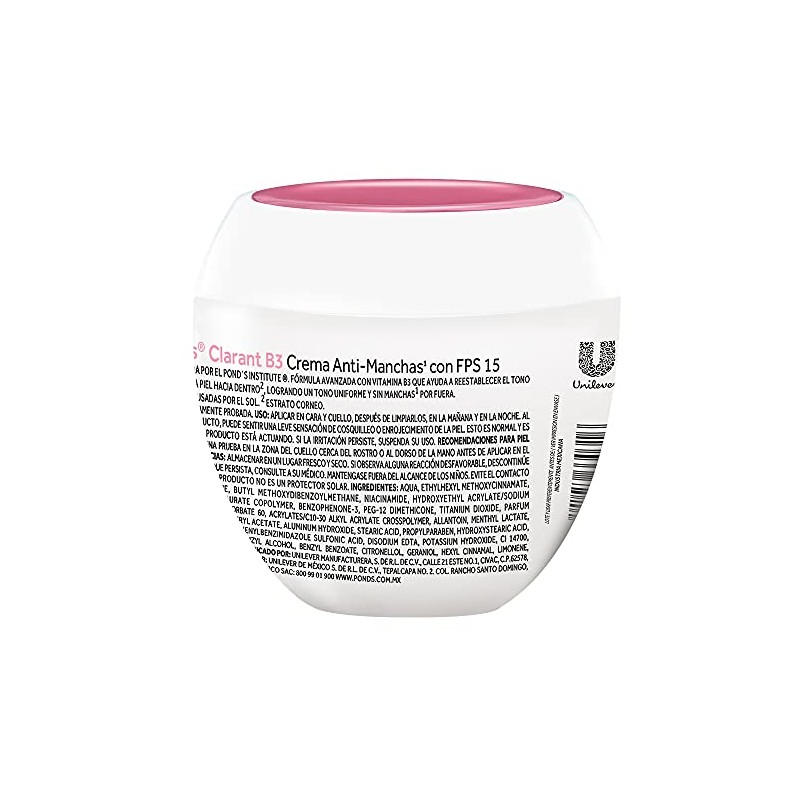 Ponds Crema Facial Anti-manchas Clarant B3 con SPF15 200 g