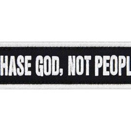Rocking Planet Chase God Not People Parche bordado divertido insignia de motociclista con cierre de gancho y bucle