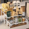 IYEBAU Coffee Syrup Rack,12 Bottle Capacity,3 Tier Coffee Bar Organizer,Kitchen