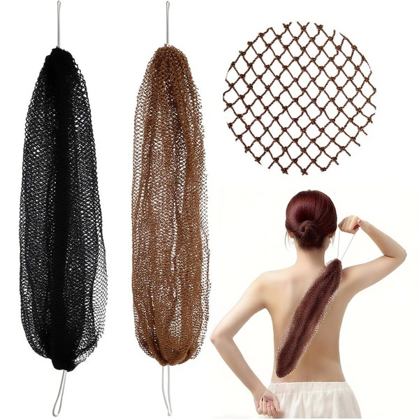 African Net Sponge Authentic with Knots, 2 Pcs Nylon Exfoliating