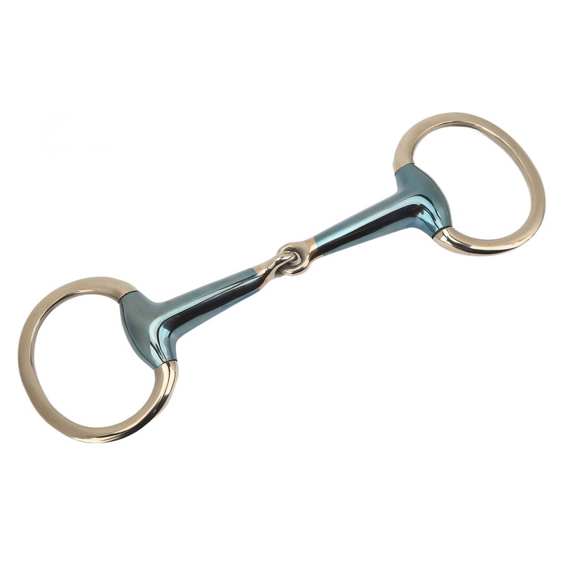 125mm Equine Mouth Snaffle Stainless Steel Electroplated Ring Bit Jointed