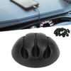 50pcs Cable Clip 3 Hole Silica Gel AntiCorrosion Black Adhesive