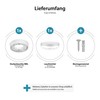 ledscom.de GX53 Lamp Socket Inel Round 90 mm Diameter Including
