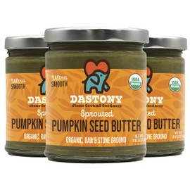 Dastony Organic Raw Sprouted Pumpkin Seed Butter, 8 oz | Only One Ingredient | Vegan, Paleo and Keto Friendly, Non GMO, Gluten-free - Pack of 3