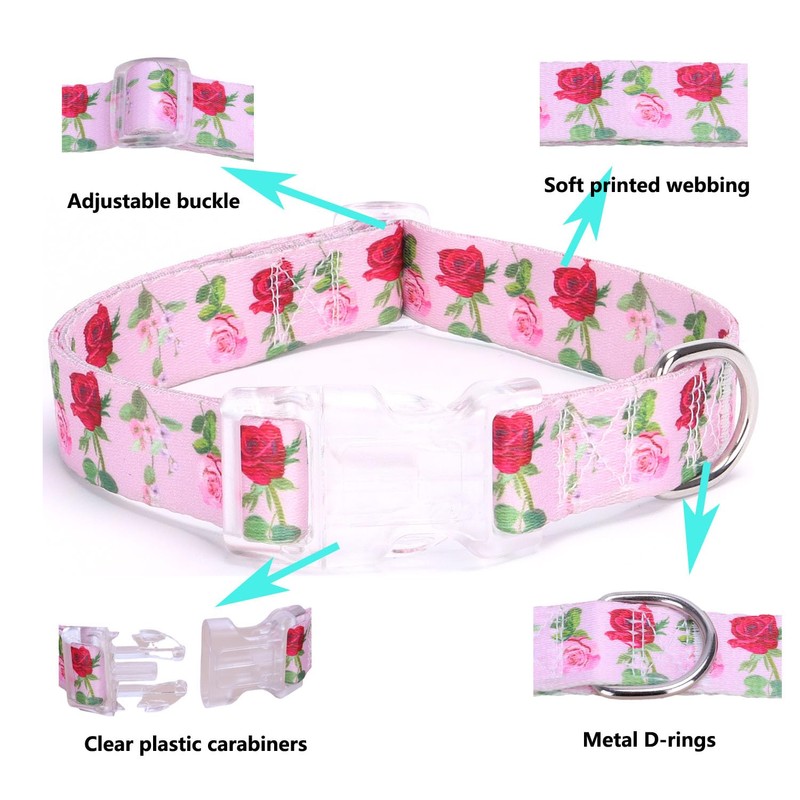 Bbmmayy Adjustable Dog Collar, Special Design Patterns, Soft Nylon Comfortable